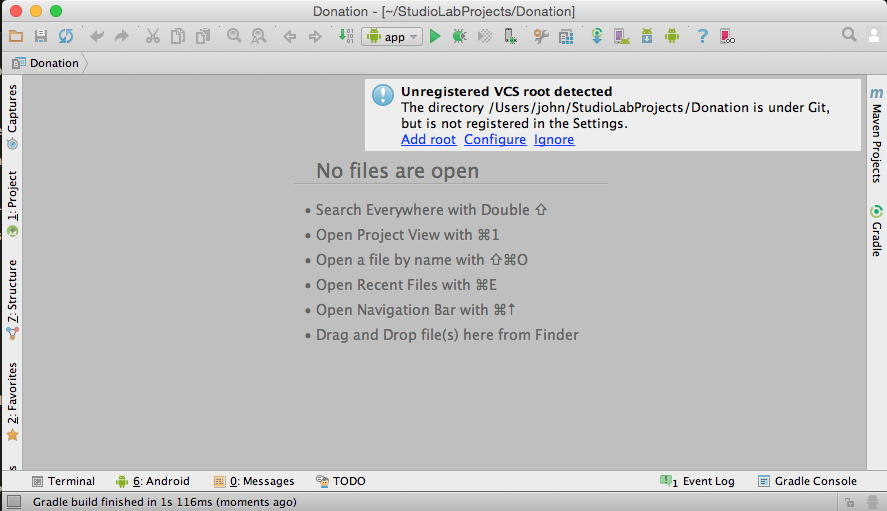 Figure 2: Configure git VCS