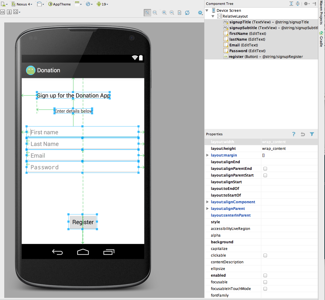 Figure 9d: Completing Signup screen