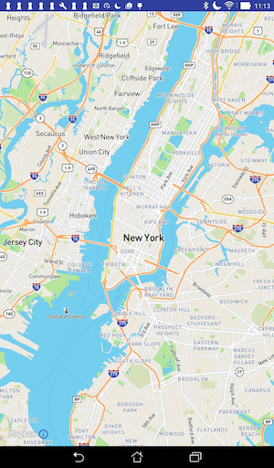 Figure 1: Default MapBox map