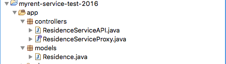 Figure 1: controllers package populated with api & proxy classes