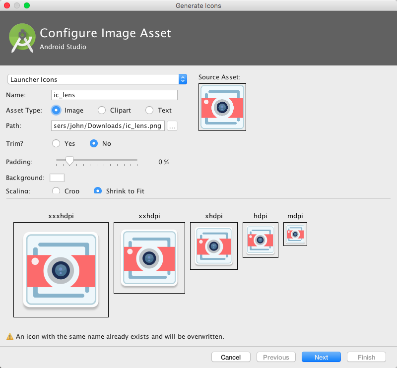 Figure 3: Image Asset configuration