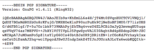 Figure 6: PGP Signature