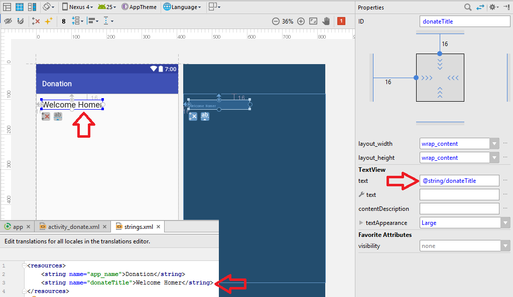 Figure 7: Name referenced in strings.xml file