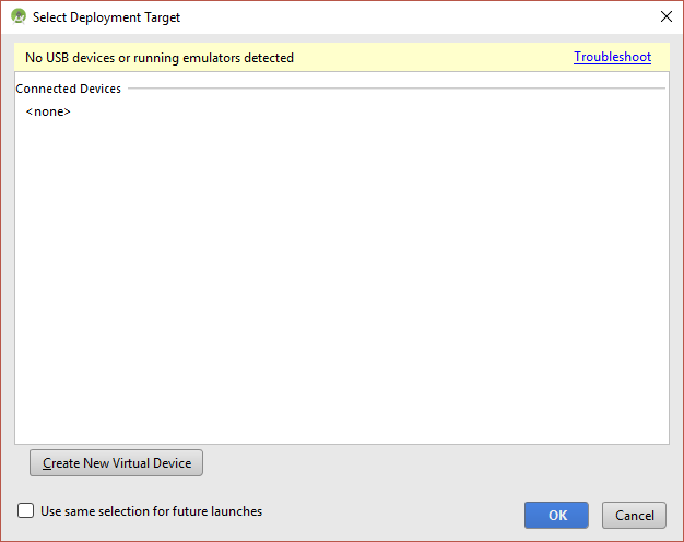 Figure 1: Select Deployment Target