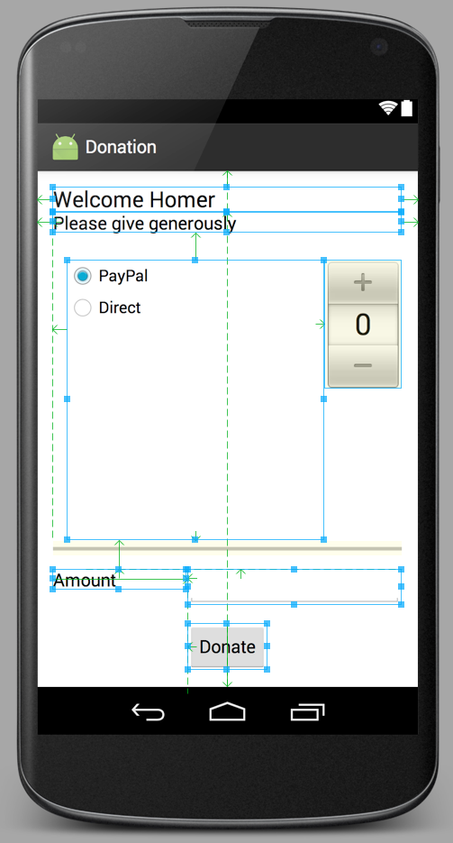 Figure 3: Textview alternative number input