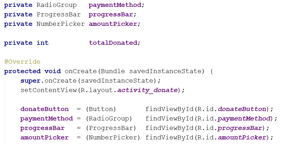 Figure 2: Spacing and aligning code