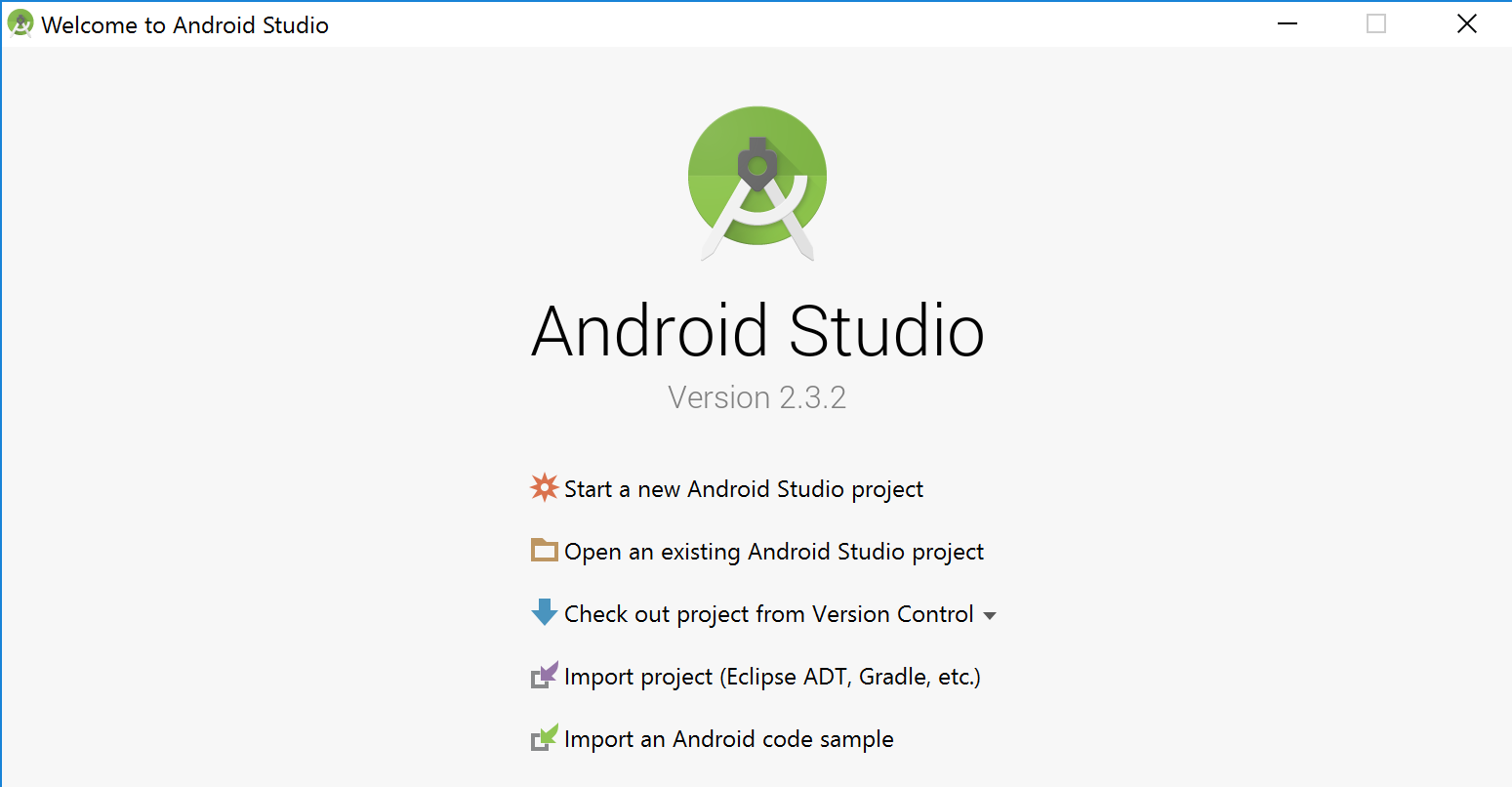 Figure 1: Android Studio - Start new Application Project