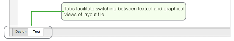 Figure 3: Tabs facilitate switching between graphical and textual views of layout