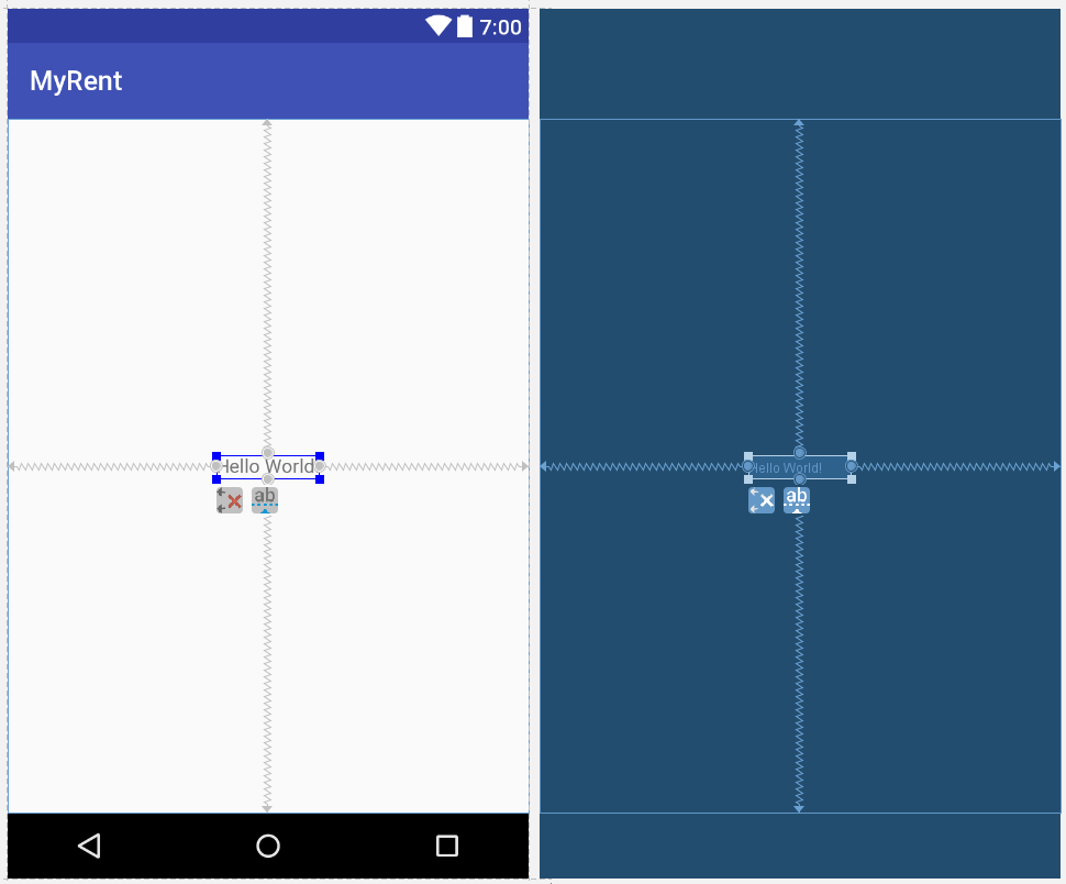 Figure 4: TextView width attribute value set to "wrap_content"