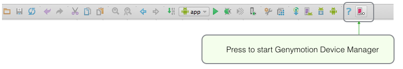 Figure 1: Start Genymotion emulator