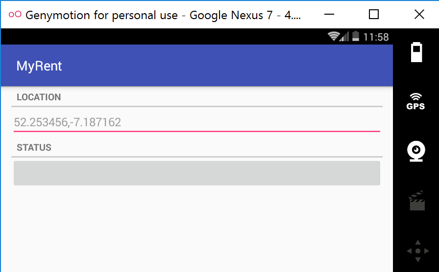 Figure 6: Status section label and separator added