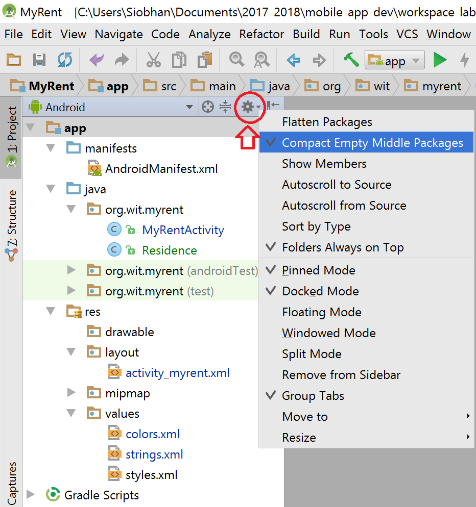 Figure 3: Expand empty middle packages