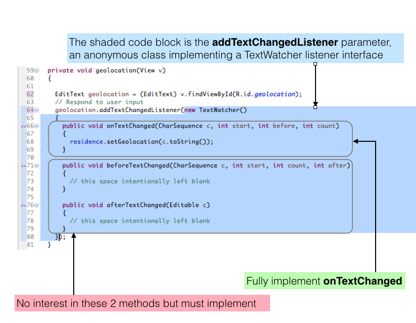 Figure 1: Analysis of callback and listener code